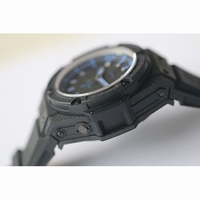 King Diver 48mm OceanGraphic 4000m Carbon Fiber Black Dial Blue Markers V6 A7750 Free Nylon Strap