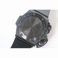 King Diver 48mm OceanGraphic 4000m Carbon Fiber Black Dial Blue Markers V6 A7750 Free Nylon Strap