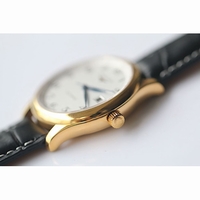 Longines Masters Collection YG Num Markers White Dial Leather JF
