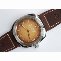 PAM687 Acciaio Brevettato 1:1 Best Edition Brown Dial Brown Leather Strap P.3000 Super Clone ZF