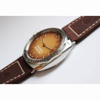 PAM687 Acciaio Brevettato 1:1 Best Edition Brown Dial Brown Leather Strap P.3000 Super Clone ZF