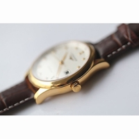 Longines Masters Collection YG Diamond Markers White Dial Leather JF