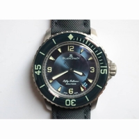 Fifty Fathoms Blue Titanium 1:1 Best Edition Blue Dial Sail-canvas Strap A1315 ZF 