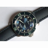 Fifty Fathoms Blue Titanium 1:1 Best Edition Blue Dial Sail-canvas Strap A1315 ZF 