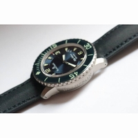 Fifty Fathoms Blue Titanium 1:1 Best Edition Blue Dial Sail-canvas Strap A1315 ZF 