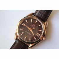 Omega Aqua Terra 38mm RG Black & White & Brown Dial Leather JHF A8501