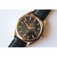 Omega Aqua Terra 38mm RG Black & White & Brown Dial Leather JHF A8501