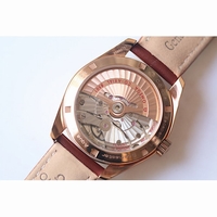 Omega Aqua Terra 38mm RG Diamond Bezel White Dial Leather JHF A8501