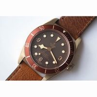 Heritage Black Bay Bronze Brown Dial Asso Leather ZF A2824 V2 Free Nylon Strap
