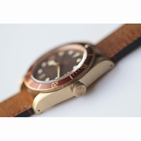 Heritage Black Bay Bronze Brown Dial Asso Leather ZF A2824 V2 Free Nylon Strap