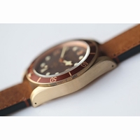 Heritage Black Bay Bronze Brown Dial Asso Leather ZF A2824 V2 Free Nylon Strap