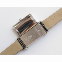 JLC Reverso Diamonds Bezel Ladies SS LT Jap Quartz leather