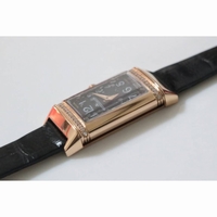JLC Reverso Ladies RG White dial Leather Jap Quartz leather 