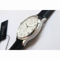 Portuguese IW544202 SS 1:1 Best Edition White Dial Black Leather Strap GSF 