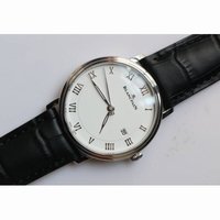 Villeret 6651 SS 1:1 Best Edition White Dial Black Leather Strap A1151 ZF