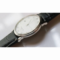 Villeret 6651 SS 1:1 Best Edition White Dial Black Leather Strap A1151 ZF