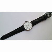 Villeret 6651 SS 1:1 Best Edition White Dial Black Leather Strap A1151 ZF