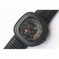 SevenFriday Rubber Clad PVD Case SF-P3B/01 Industrial Series V6F Miyota 82S7