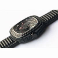 SevenFriday Rubber Clad PVD Case SF-P3B/01 Industrial Series V6F Miyota 82S7