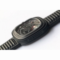 SevenFriday Rubber Clad PVD Case SF-P3B/01 Industrial Series V6F Miyota 82S7