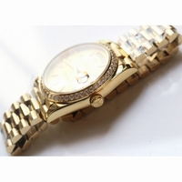 Rolex Day-Date Oyster Diamonds Bezel YG Stick Markers gold Dial Bracelet BP A2813 