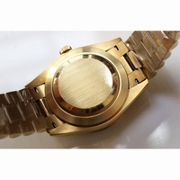 Rolex Day-Date Oyster Diamonds Bezel YG Stick Markers gold Dial Bracelet BP A2813 