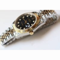 Rolex DateJust II Oyster Fluted Diamonds Marker Black Dial Jubilee Bracelet A2813