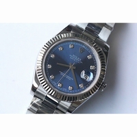 DateJust II 126333 41mm Diamond Markers Grey & Blue Bracelet A3136