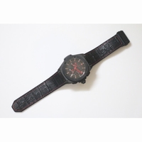 Big Bang King Power PVD Black Dial Red Hands Gummy Strap A7750