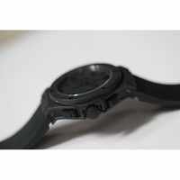 Big Bang King Power RG Black Dial Yellow Hands Gummy Strap A7750