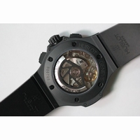 Big Bang King Power RG Black Dial Yellow Hands Gummy Strap A7750