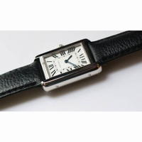 Tank Solo Ladies 31mm SS 1:1 Best Edition White Dial Black Leather Strap Ronda Quartz ZF 
