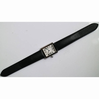 Tank Solo Ladies 31mm SS 1:1 Best Edition White Dial Black Leather Strap Ronda Quartz ZF 