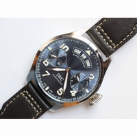 Big Pilot Real PR IW502703 SS 1:1 Best Edition Blue Dial Black Calfskin Strap A52850 YLF 