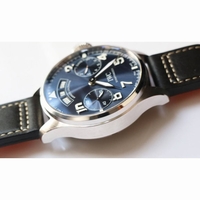Big Pilot Real PR IW502703 SS 1:1 Best Edition Blue Dial Black Calfskin Strap A52850 YLF 