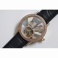 Master Tourbillon RG Diamonds Brown Leather Strap