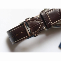 Master Collection SS 1:1 Best Edition white dial on black leather strap A2836 KW
