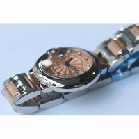 Cartier Ballon Bleu 28.5mm Ladies Two-Tone Diamond Markers Pink Dial Bracelet V6F Quartz
