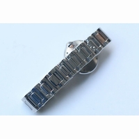 Cartier Ballon Bleu 28.5mm Ladies Two-Tone Diamond Markers Pink Dial Bracelet V6F Quartz