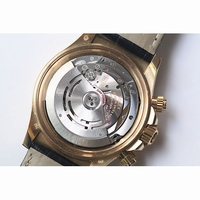 Rolex Daytona 116515LN 18K RG Wrapped Case Stick Makers Black Dial Black Leather BP A4130