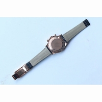 Rolex Daytona 116515LN 18K RG Wrapped Case Stick Makers Black Dial Black Leather BP A4130