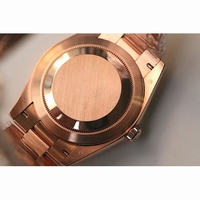 Rolex Day-Date Oyster Fluted 18K RG Wrapped Case Stick Markers Texture Pink Dial Bracelet BP