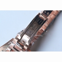 Rolex Day-Date Oyster Fluted 18K RG Wrapped Case Stick Markers Texture Pink Dial Bracelet BP