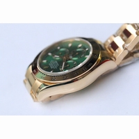 Daytona 116508 Full 18K Gold Wrapped Case Green & Black Dial Bracelet BP A4130