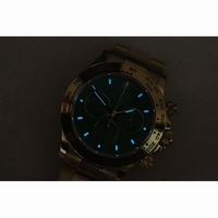 Daytona 116508 Full 18K Gold Wrapped Case Green & Black Dial Bracelet BP A4130