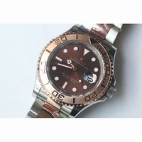Rolex YachtMaster 116622 18K Rose Gold Wrapped Two Tone Brown Dial Bracelet BP SW2836