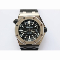 Royal Oak Offshore Diver 15703 V10 1:1 Best Edition Black Dial on Rubber Strap JF A2824