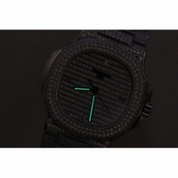 Nautilus Jumbo 5711 Full Diamonds Bracelet Miyota 9015