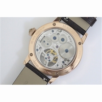 Master Tourbillon Ladies RG Flower Dial Diamonds Bezel Leather