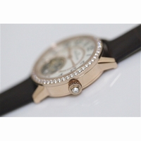 Master Tourbillon Ladies RG White MOP Dial Diamonds Bezel Leather